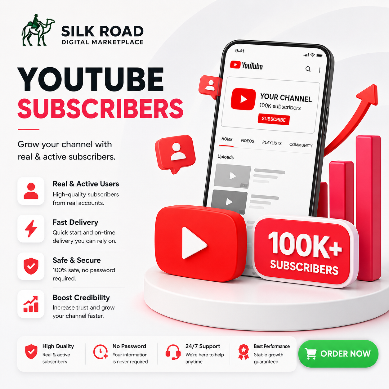 YouTube 500 Subscribers Service